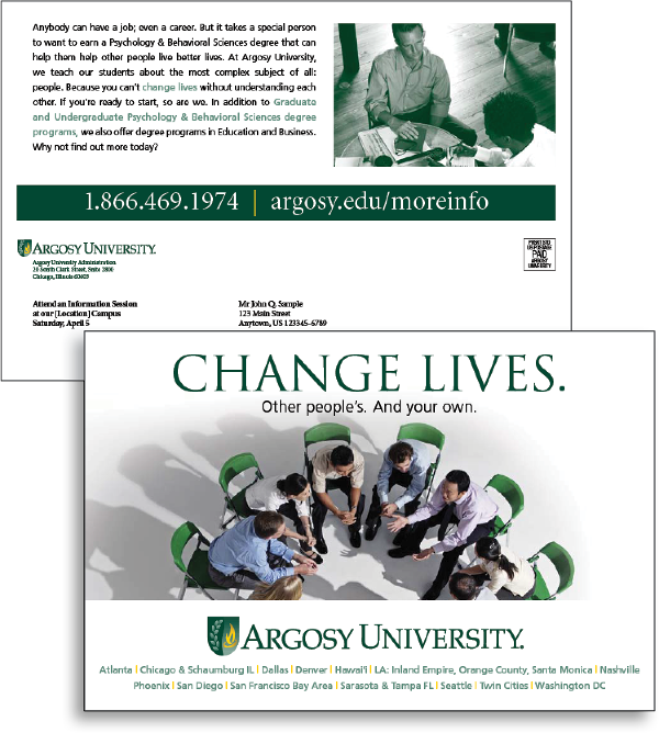 Argosy University Acquisition Direct Mail Robert Salm
